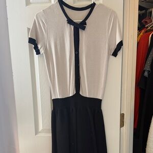 Kate Spade Black and White Midi Dress